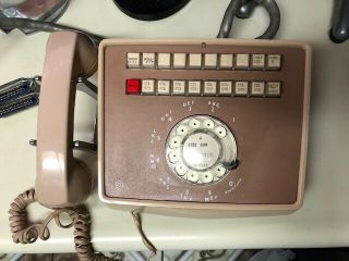 Vintage Bell System Telephone Rotary Dial Desk Phone Beige Office Phone