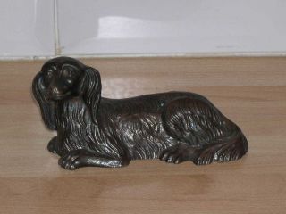 Antique Bronze Model Of A Saluki Dog 1928