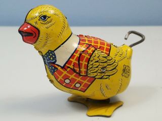 Vintage Tin Toy Chicken By J.  Chein,  Usa Wind Up Tintoy,  Midcentury,