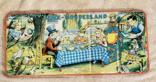 Vintage Alice In Wonderland Paint Set Litho Tin Page Of London