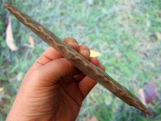 Large Fine 6 3/4 inch Tennessee Hornstone Flint Cobbs Blade Knife Arrowheads 4
