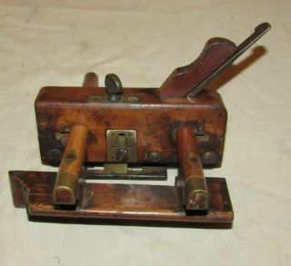 Wooden Plough Plane Griffiths Norwich Old Woodworking Tool Plane Vintage
