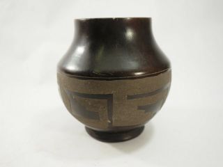 Early Santa Clara Pueblo Blackware Pot 5.  9 