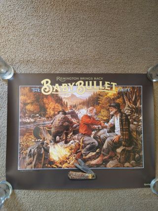 Vintage 1993 Remington The Baby Bullet Knife Poster Signed And Numbered