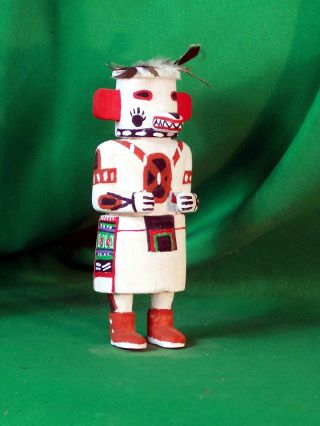 Hopi Kachina Doll - White Bear Kachina By Willis Kewanwytewa - Vintage