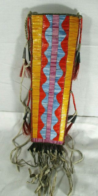 Native American Style Quilled Knife Sheath 7704