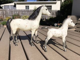 Breyer Horse Vintage Ara - Appaloosa Mare 873 & Ara - Appaloosa Foal 874