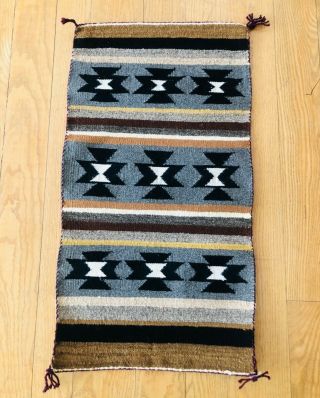 16.  5 " X30 " Mid - Century Chinle Navajo Rug Blanket