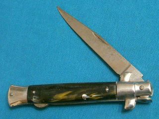Vintage Fury Italy 9 " Lockback Folding Dirk Dagger Stiletto Knife Knives Pocket