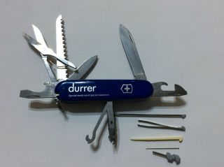 Victorinox Huntsman Plus Swiss Army Knife - Blue Handles W/ad For Durrer