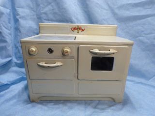 Vintage Little Chef Toy Stove Oven Range Metal Tin Toy For Restoration