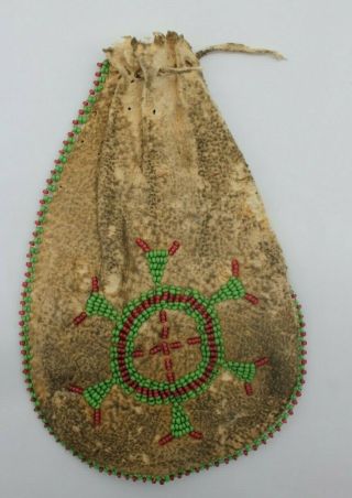 Old Plains Indian Beaded Bag 2