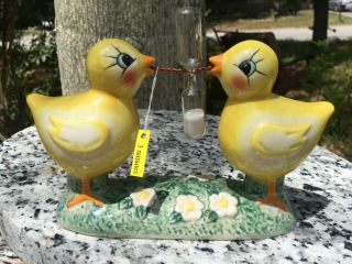 Vintage 3 Minute Timer Chicks Chickens Country Farmhouse Kitchen Ceramic 2