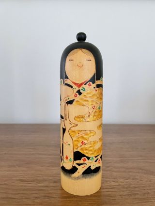 Signed Creative Kokeshi Doll By Kato Tatsuo - Fox Kimono