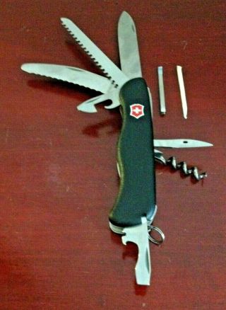 Victorinox Swiss Army Rostfrei Black Stainless Large Knife.  Made In Switzerland