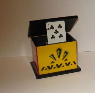 Vtg.  Unique Card Rise Box.  Mak Magic,  U.  F.  Grant,  Clint Reidel