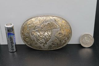 SAN CARLOS by CRUMRINE 22K GOLD on STERLING SILVER Horse Belt Buckle 74g 2