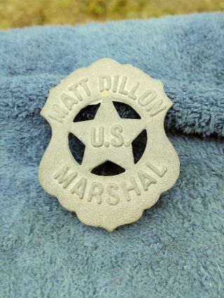 Vintage Gunsmoke Matt Dillion U S Marshal Toy Badge