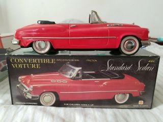 Vintage Voiture Buick Standard Sedan Friction Powered Car Red Convertible