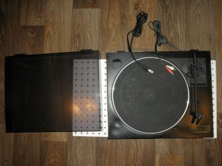 Vintage Marantz Tt - 151 Turntable.  Needs Band.  Plastic Cover Scratched And Loose