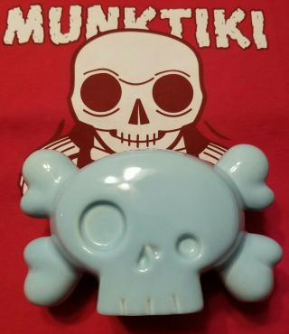 Rare Munktiki M1 Gallery “bones” Tiki Mug Exclusive In Blue 29/100 - 2004