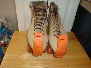 Mens Size 14 - Vintage Riedell Suede Leather Rental Roller Skates