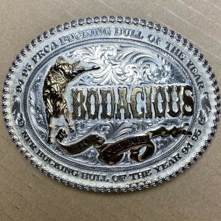 Bodacious 1994/95 Prca Nfr Bucking Bull Of The Year Belt Buckle