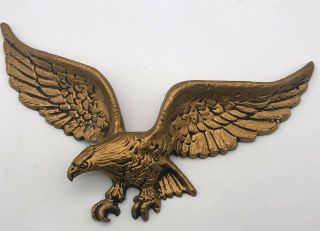 Vintage Metal Soaring Flying Eagle Decorative Wall Plaque