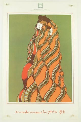 Vtg Amado Pena Native American Fine Art Poster Print Westwood Galleries 18.  5x29 "