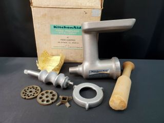 Vintage Fc Kitchenaid Hobart Food Chopper Metal Attachment Meat Grinder 3986