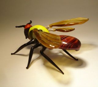 Blown Glass " Murano " Art Animal Figurine Insect Giant Bee Wasp