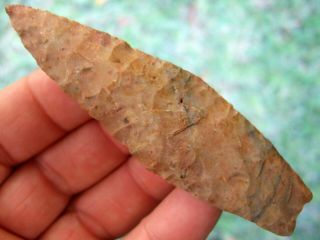 Fine 3 7/8 Inch Missouri Angostura Point With Butler Arrowheads Artifacts