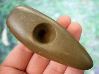 Fine Colorful G10,  Ohio Hopewell Vase Pipe With Arrowheads Artifacts
