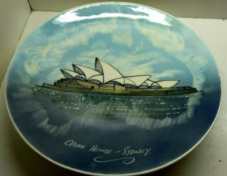 Large Studio Anna Sydney Opera House Vintage Australian Pottery Plate Handpaint