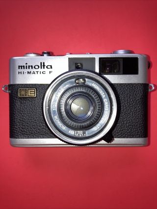 Minolta Hi Matic F Rangefinder 35mm Film Camera F/2.  7 Vintage Japan 38mm