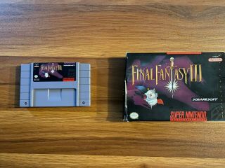 Vintage Final Fantasy Iii Snes W Box.