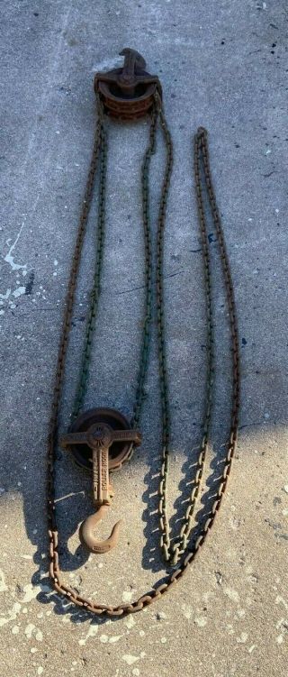 Vintage Timken Roller Hook 1/2 Ton Direct Differential Chain Hoist