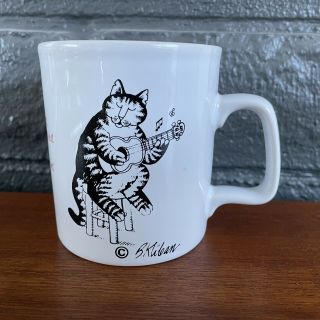 Vintage " Love To Eat Them Mousies " Mug - B Kliban Cat Coffee Kiln Craft England