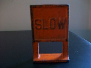 Arcade Toy Slow Sign Vintage 1930 