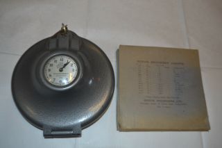 The Servis Recorder With Key And Pack Of Charts - Vintage Tachometer