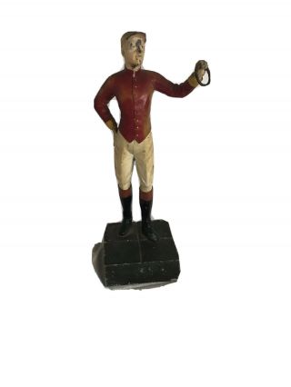 Vintage Cast Iron Lawn Jockey Statue