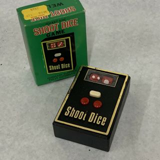 Nos Vintage W/ Box Shoot Dice Game Cordless Electric By Reliance