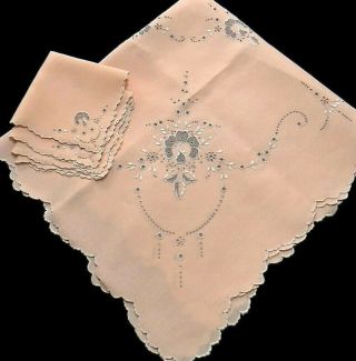 Madeira Embroidery Linen Tablecloth 42 