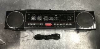 Vintage Sanyo Mw800 Am/fm Radio Dual Cassette Recorder Boombox