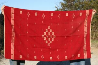 C.  1930 ' s Texcoco Wool Blanket / Serape Mexico 76 