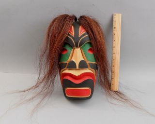 Kurtis Antone North West Coast Squamish Carved & Painted Cedar Mask,  Nr