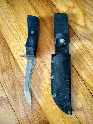 Vintage Imperial Fixed Blade Knife With Sheath