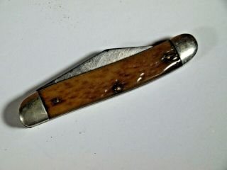 Vintage John Primble Belknap 2 Blade Pocket Knife Bone Handle No 701