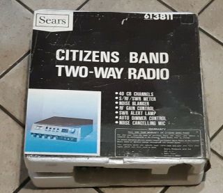 Vintage Sears Citizens Band Two - Way Radio 40 Cb Channel 613811 In Foam