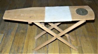 Vintage Child’s Wooden Folding Ironing Board 14 1/4” Long X 8” Tall